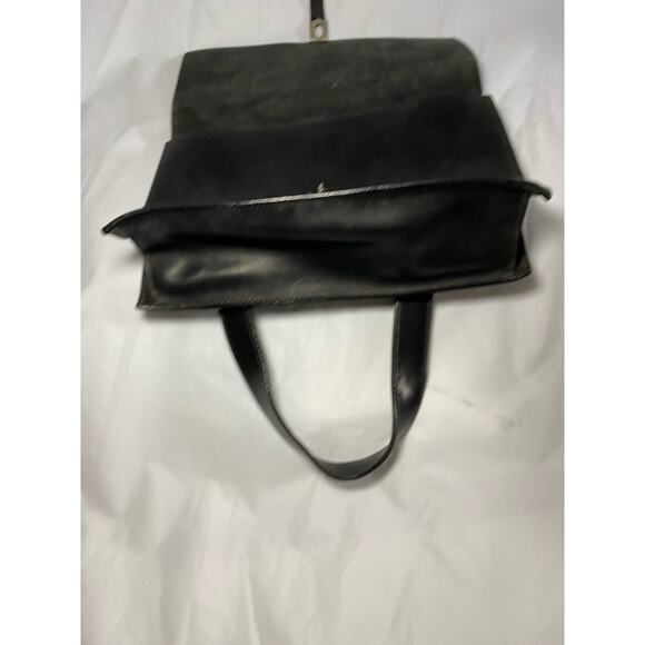 Vintage Dooney & Bourke Black Italian Leather Handbag Made in Italy - Picture 7 of 10